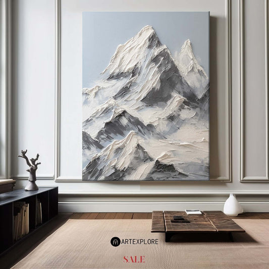 Minimalist Texture Mountain Painting CM#138