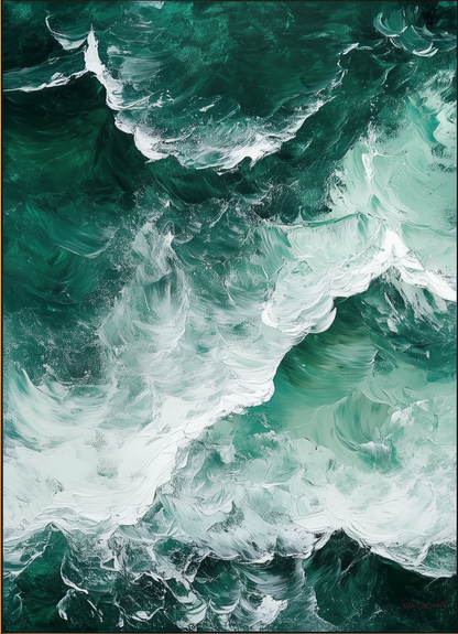 Green Hues Abstract - Nature Inspired Modern Painting