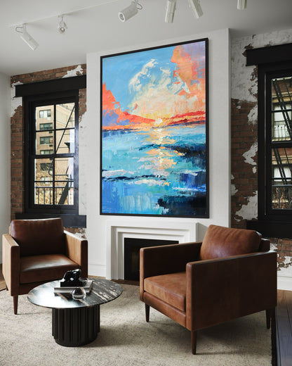 Sunset OceanPainting CA#097