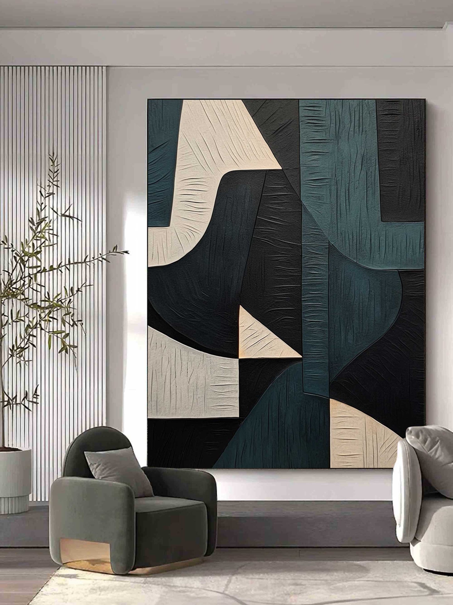 Wabi-Sabi Painting Geometric WS#015