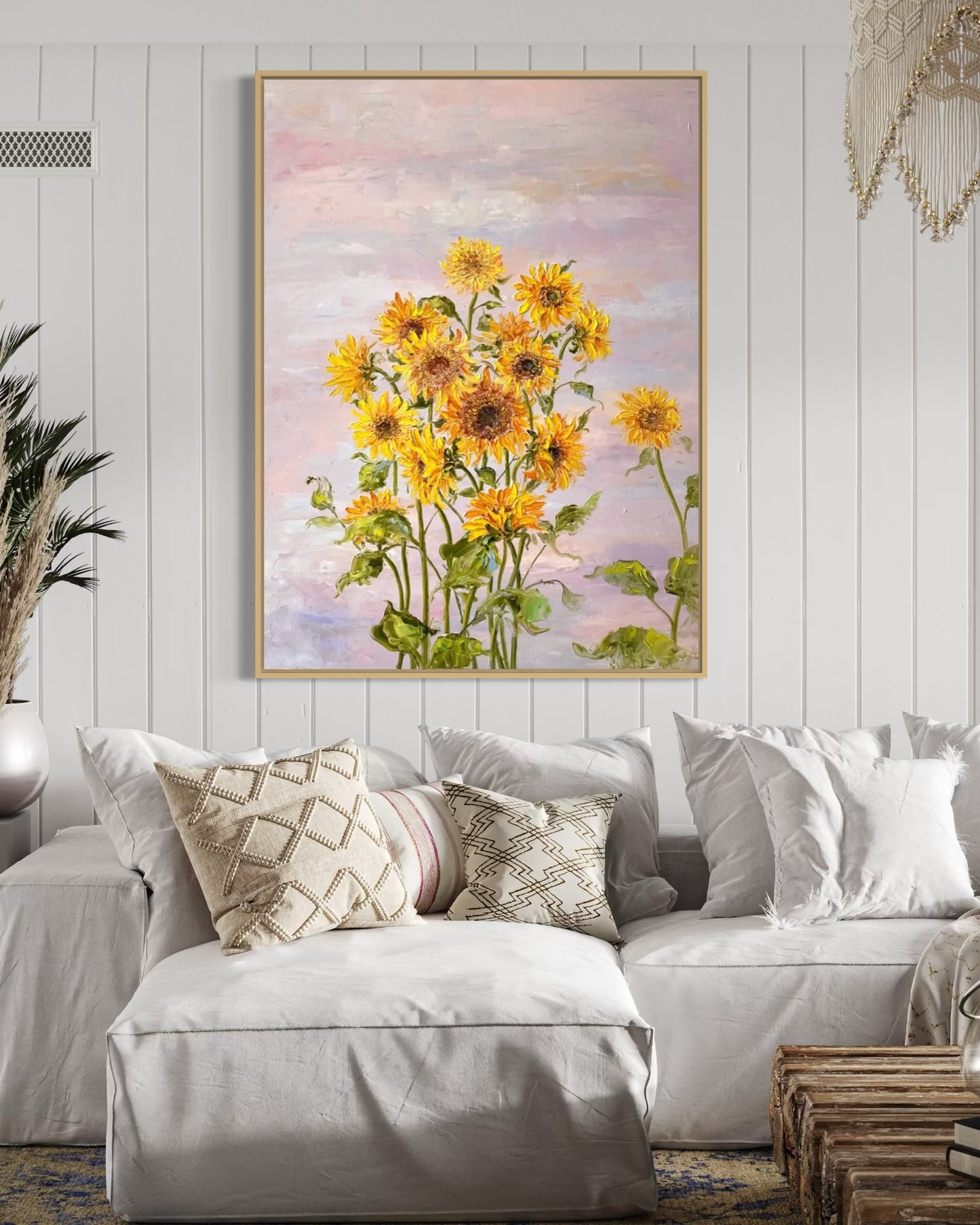 Sunny Sunflower Bloom Oil Painting – Hand-Painted Floral Art on Canvas