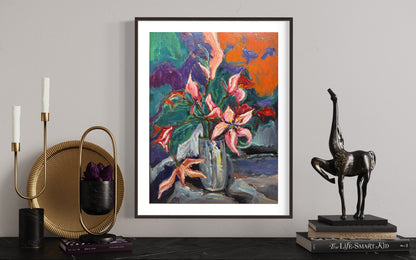 Abstract Floral Still Life Oil Painting