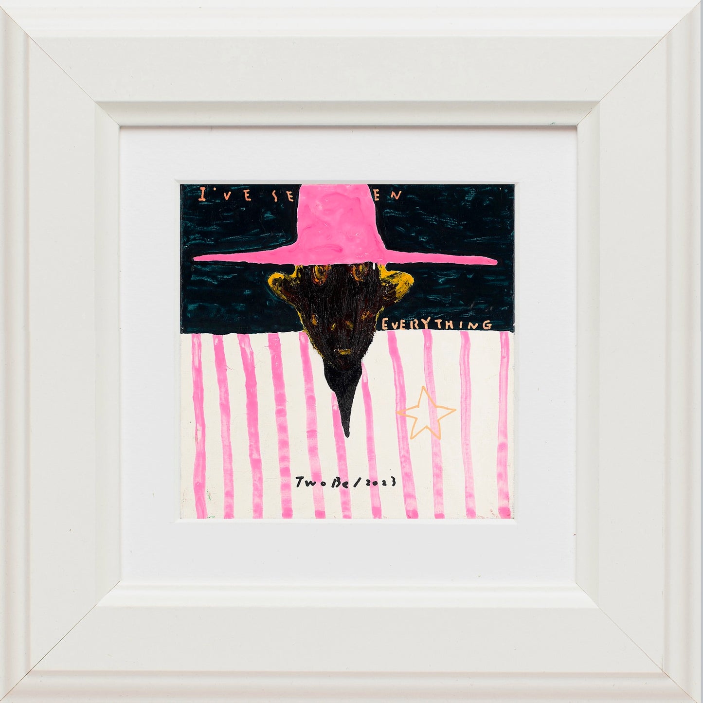 Pink Hat Cat Art Print