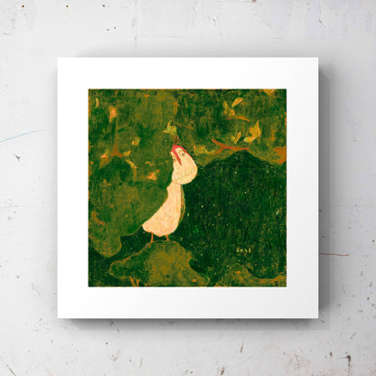 Whimsical White Duck Art Print