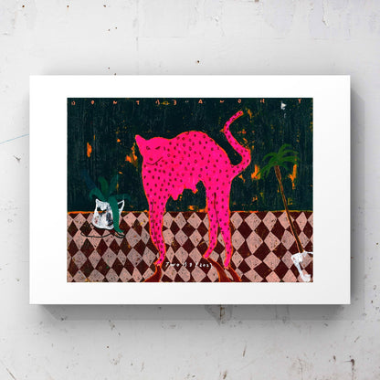 Bold Pink Leopard Art Print