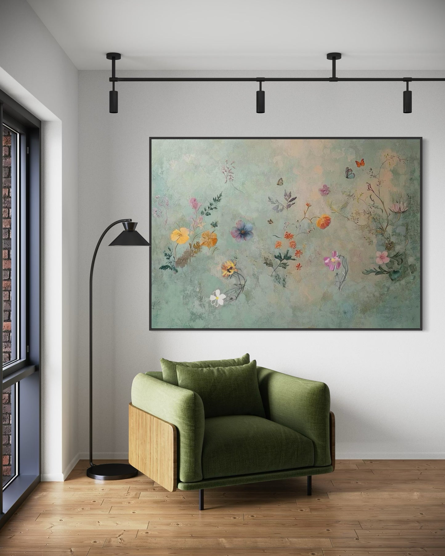 Whimsical Floral Fantasy Oil Painting – Hand-Painted Canvas Art