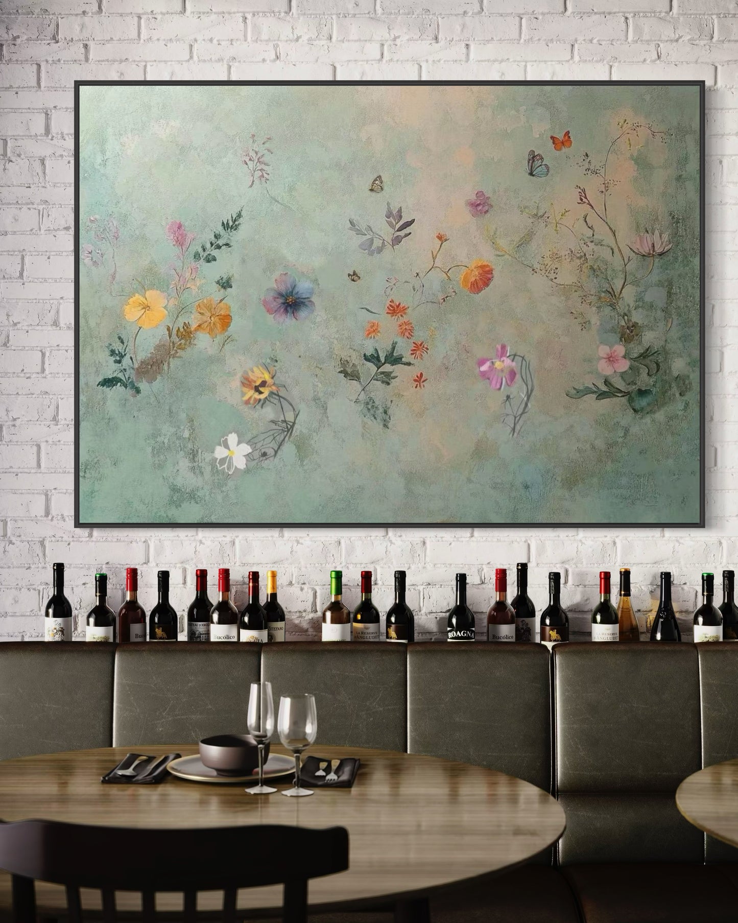 Whimsical Floral Fantasy Oil Painting – Hand-Painted Canvas Art