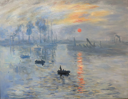 Claude Monet Impression Sunrise Oil Painting