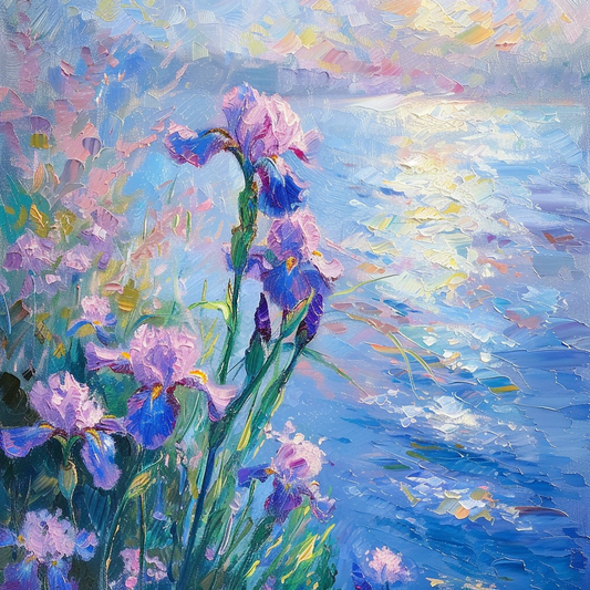 Pastel Iris Reflections Canvas Art