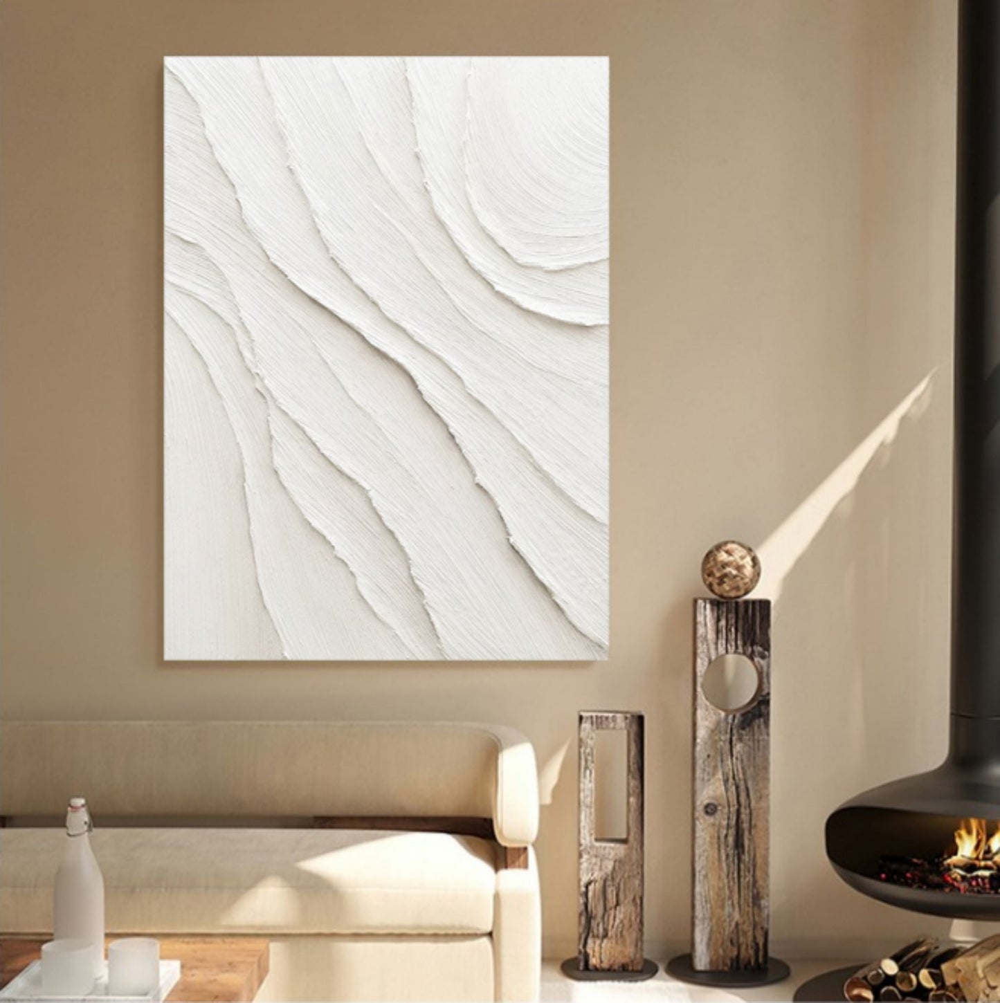 Wabi-Sabi White Painting TA#033