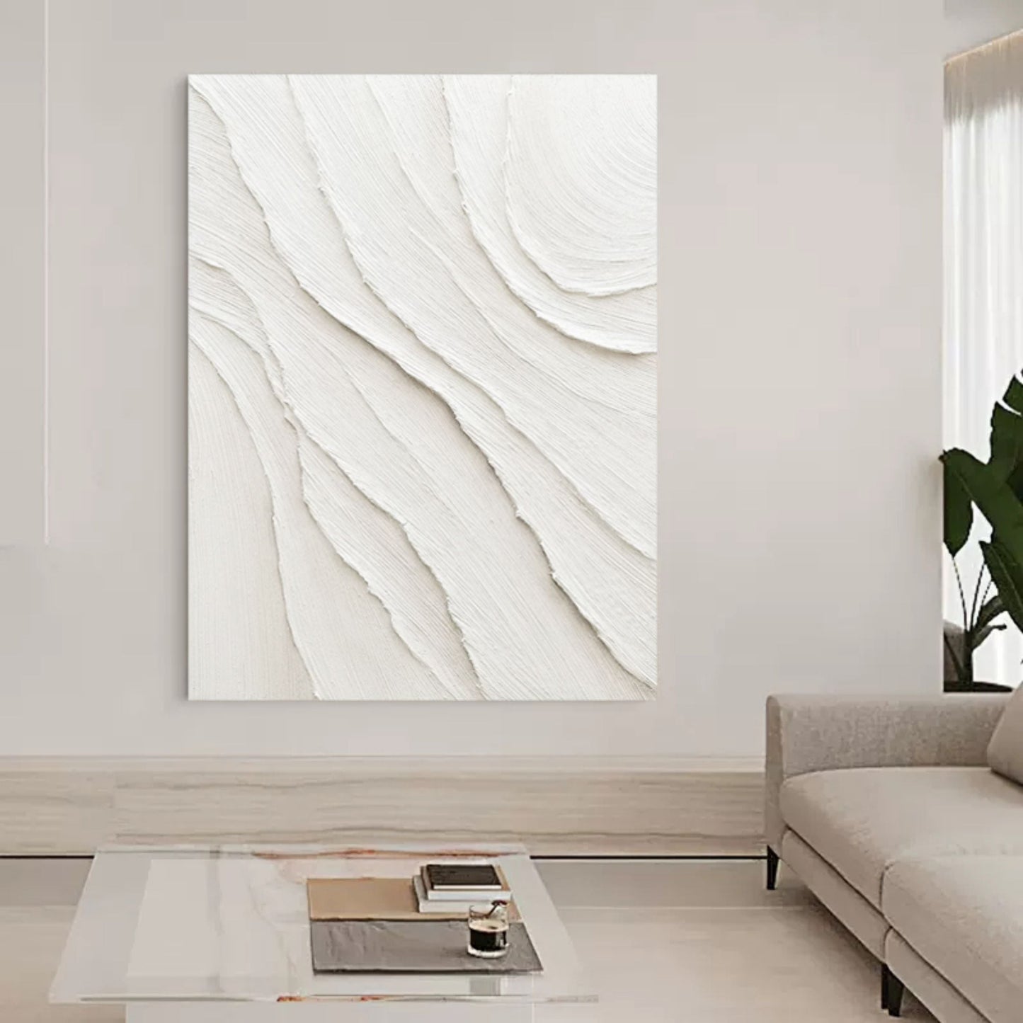 Wabi-Sabi White Painting TA#033
