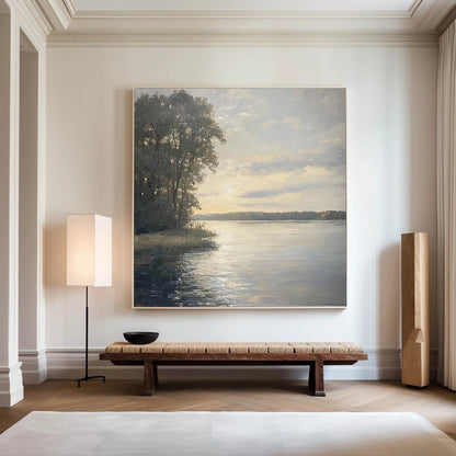 Minimalist White Landscape Painting CM#140
