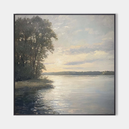 Minimalist White Landscape Painting CM#140