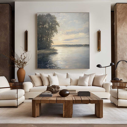 Minimalist White Landscape Painting CM#140