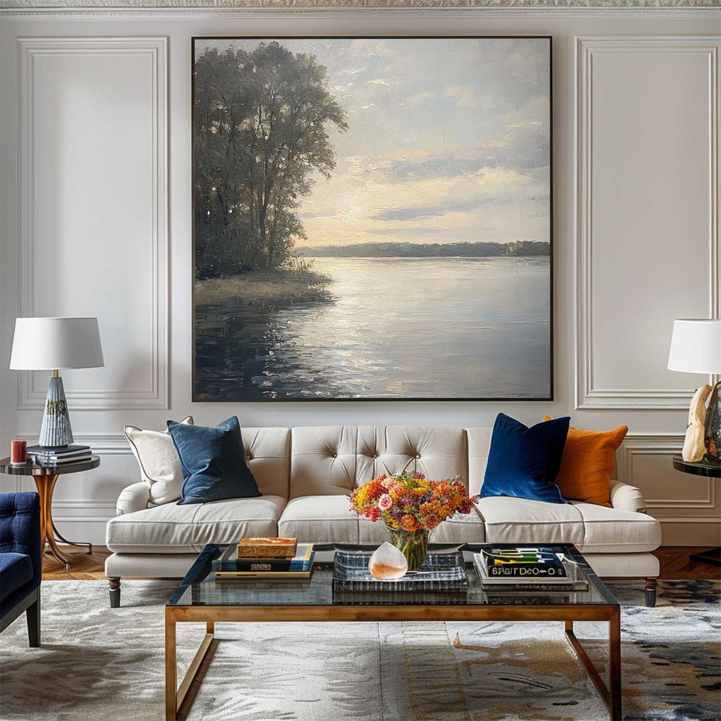 Minimalist White Landscape Painting CM#140