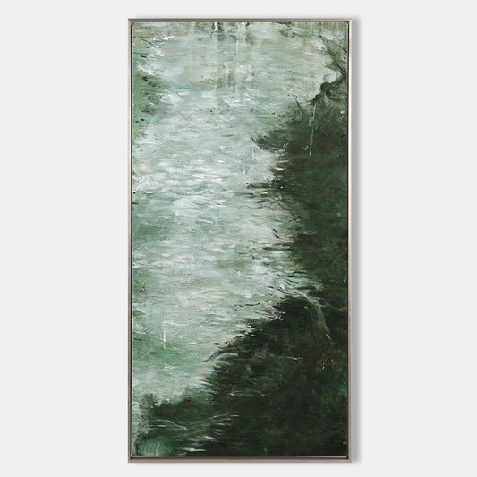 Minimalist Green Toned Painting CM#149
