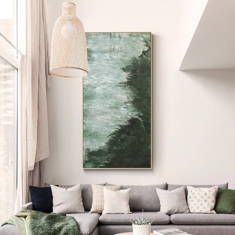 Minimalist Green Toned Painting CM#149