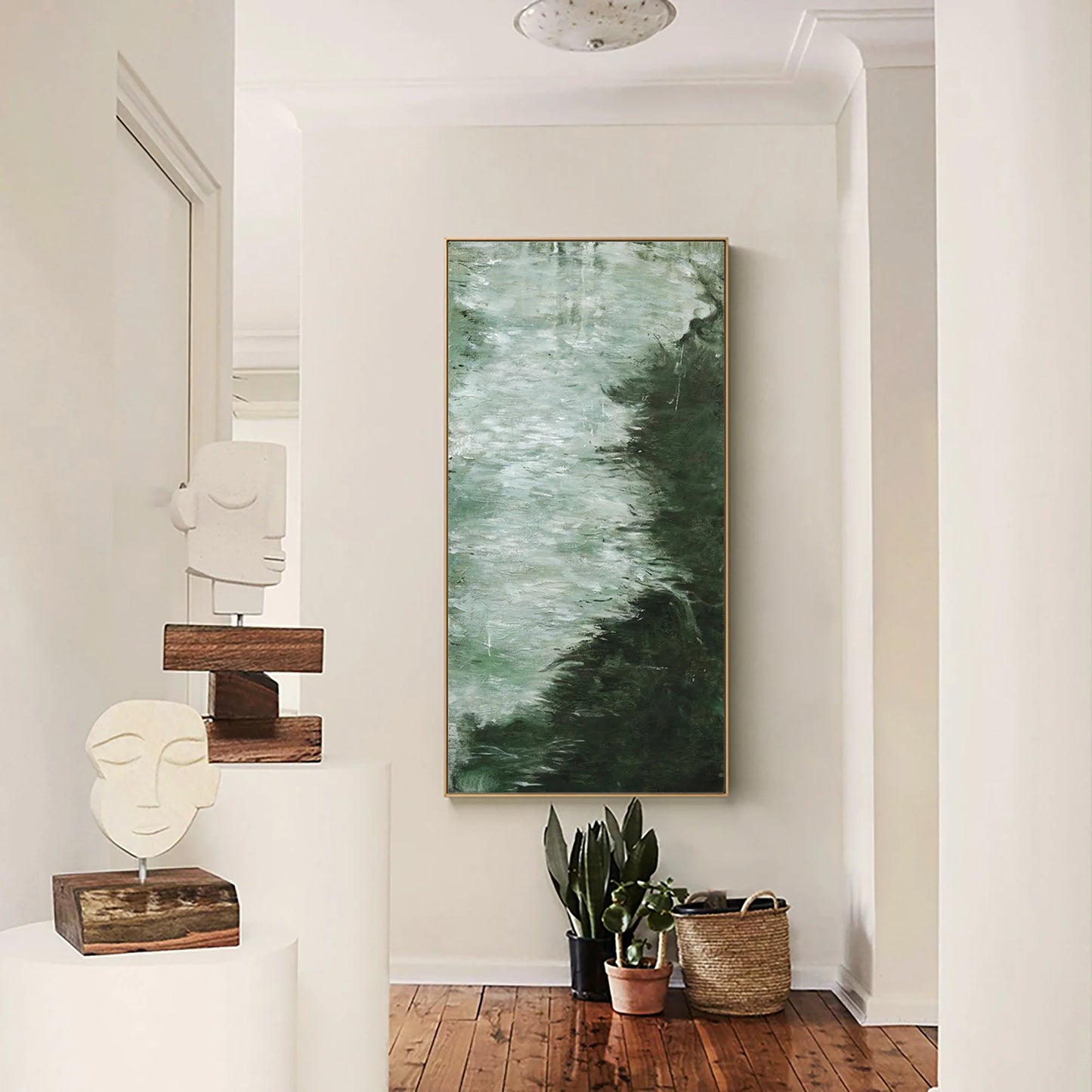 Minimalist Green Toned Painting CM#149