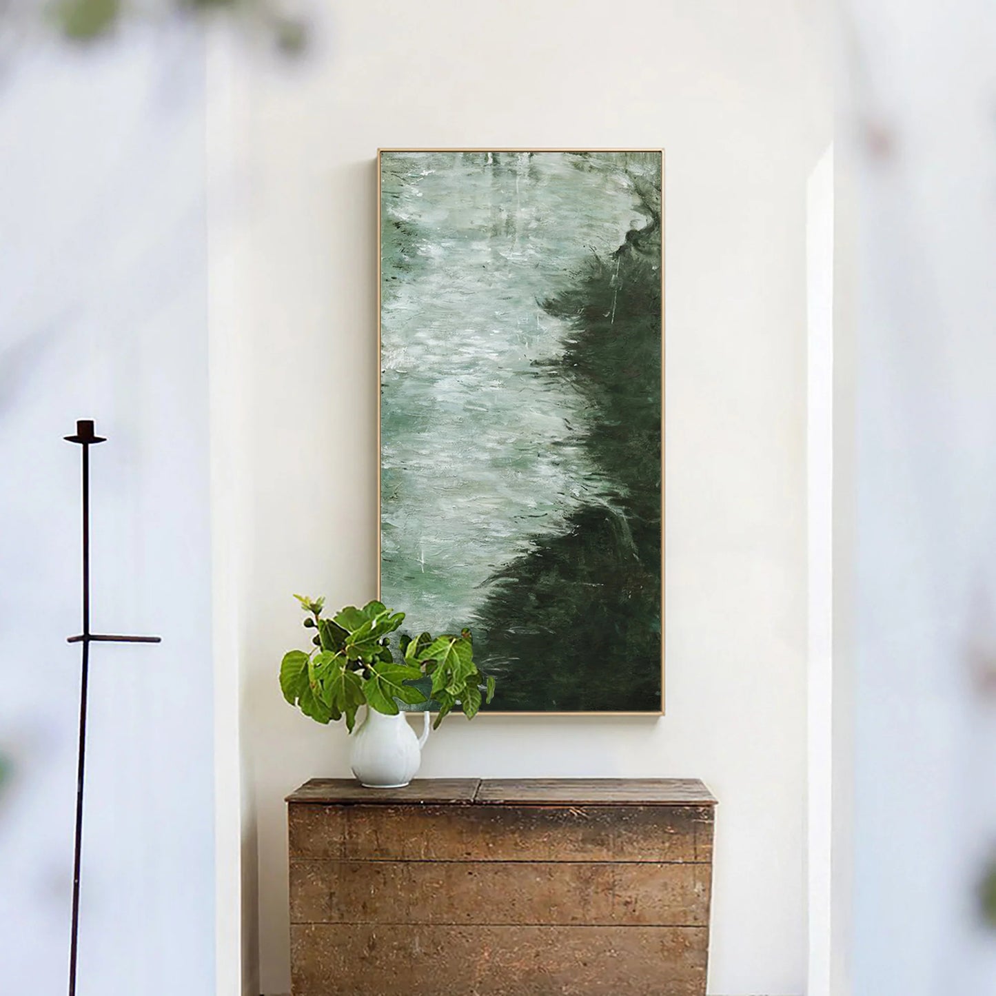 Minimalist Green Toned Painting CM#149