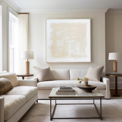 Beige Minimalist Painting CM#108