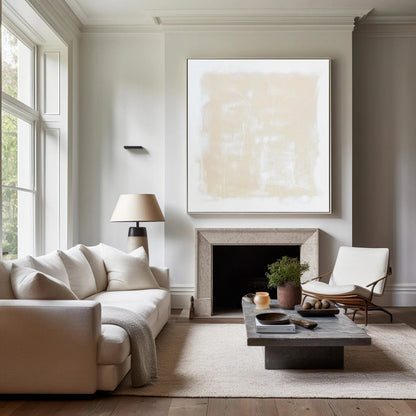 Beige Minimalist Painting CM#108