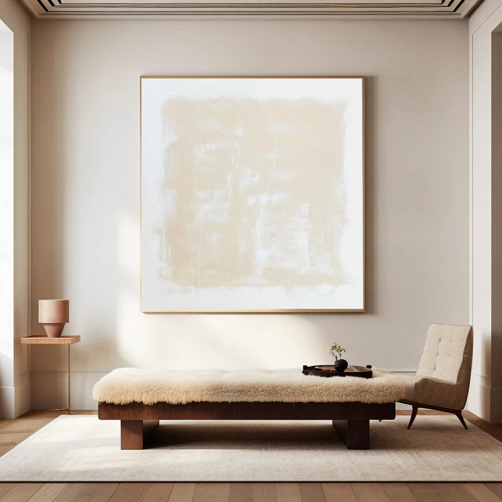 Beige Minimalist Painting CM#108