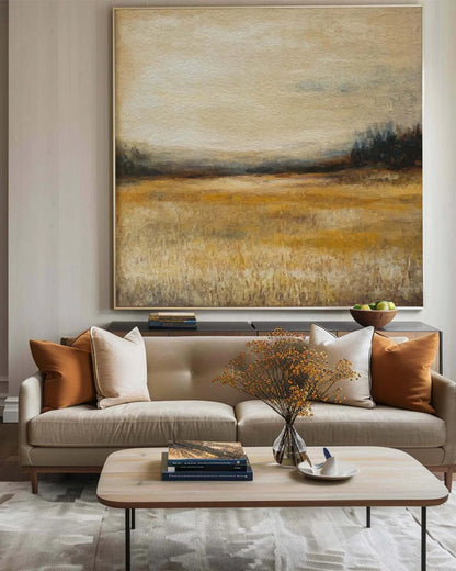 Minimalist Autumn Landscape Painting CM#144