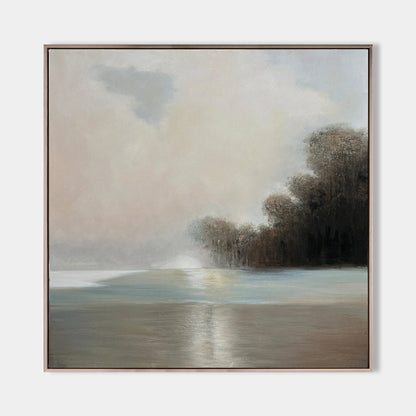 Minimalist White Landscape Painting CM#141