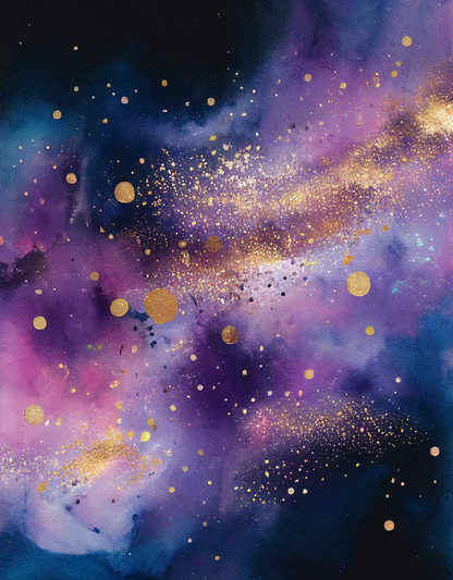 Cosmic Symphony - Vibrant Galaxy Painting