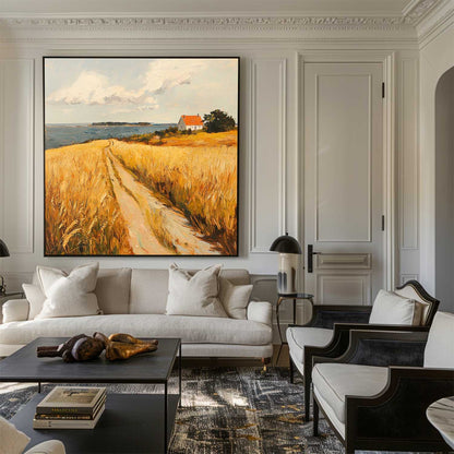 Minimalist Autumn Landscape Painting CM#145