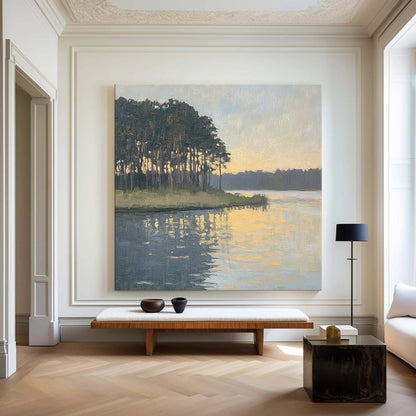 Minimalist Forest Landscape Painting CM#143