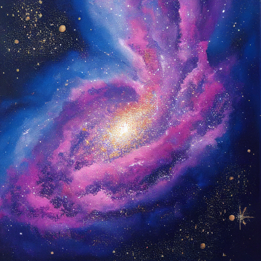 Galactic Dream - Purple Cosmos Canvas Painting