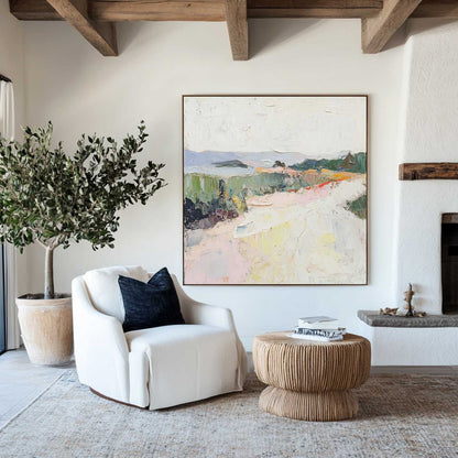 Minimalist White Landscape Painting CM#138