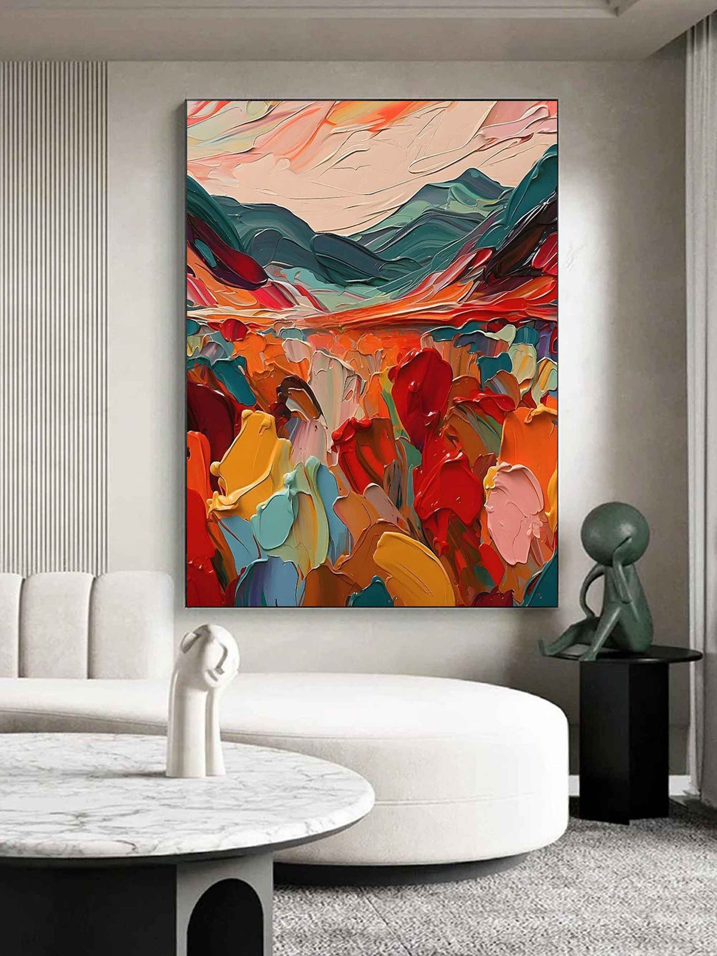 Texture Colorful Mountain Painting TA#086