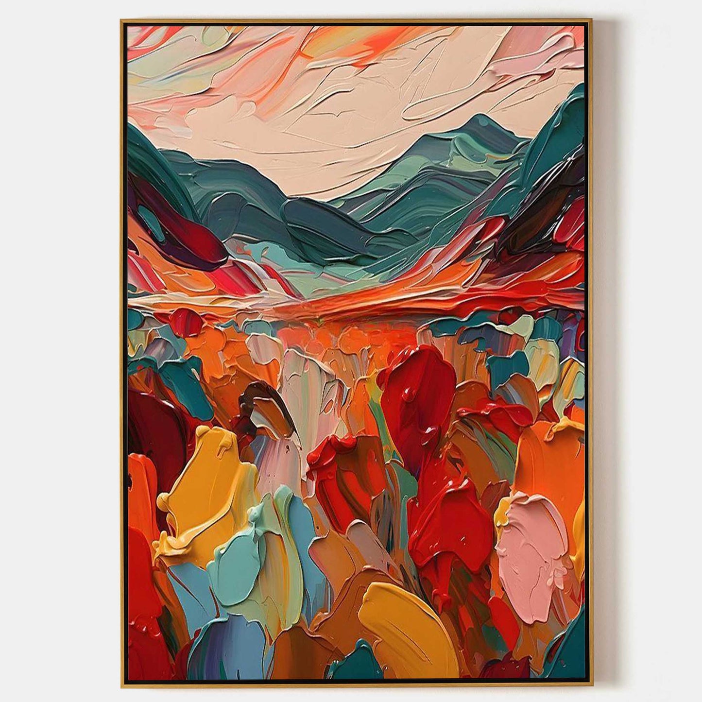 Texture Colorful Mountain Painting TA#086