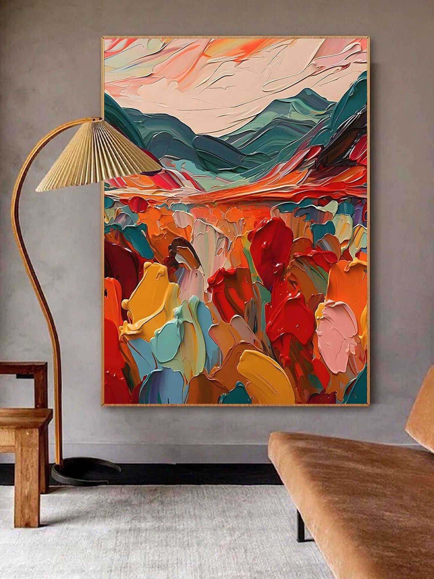 Texture Colorful Mountain Painting TA#086