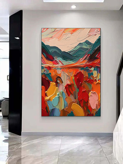 Texture Colorful Mountain Painting TA#086