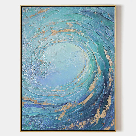 Minimalist Ocean Circle Painting CM#134