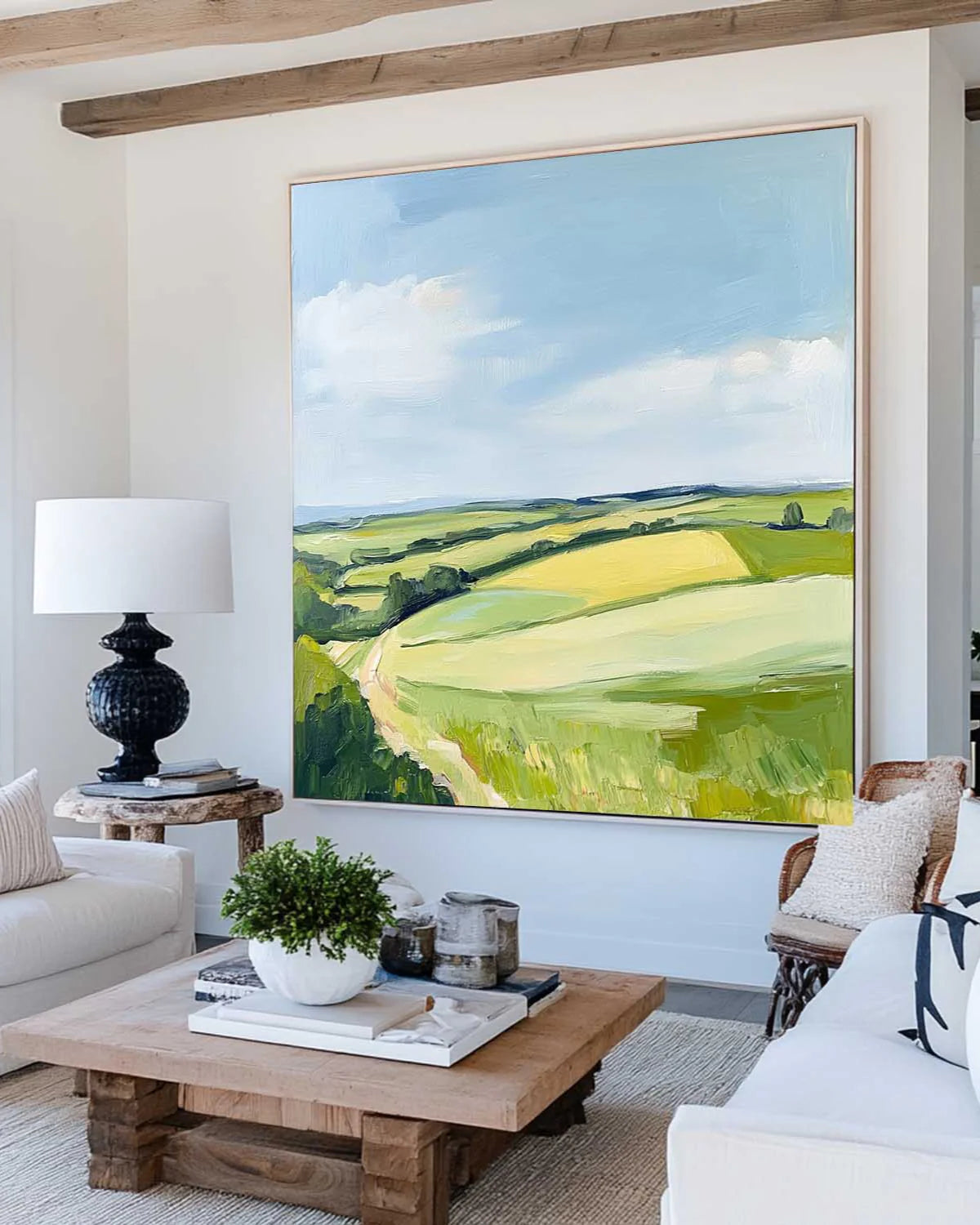 Minimalist Spring Landscape Painting CM#147