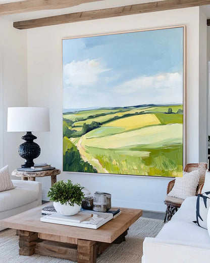 Minimalist Spring Landscape Painting CM#147