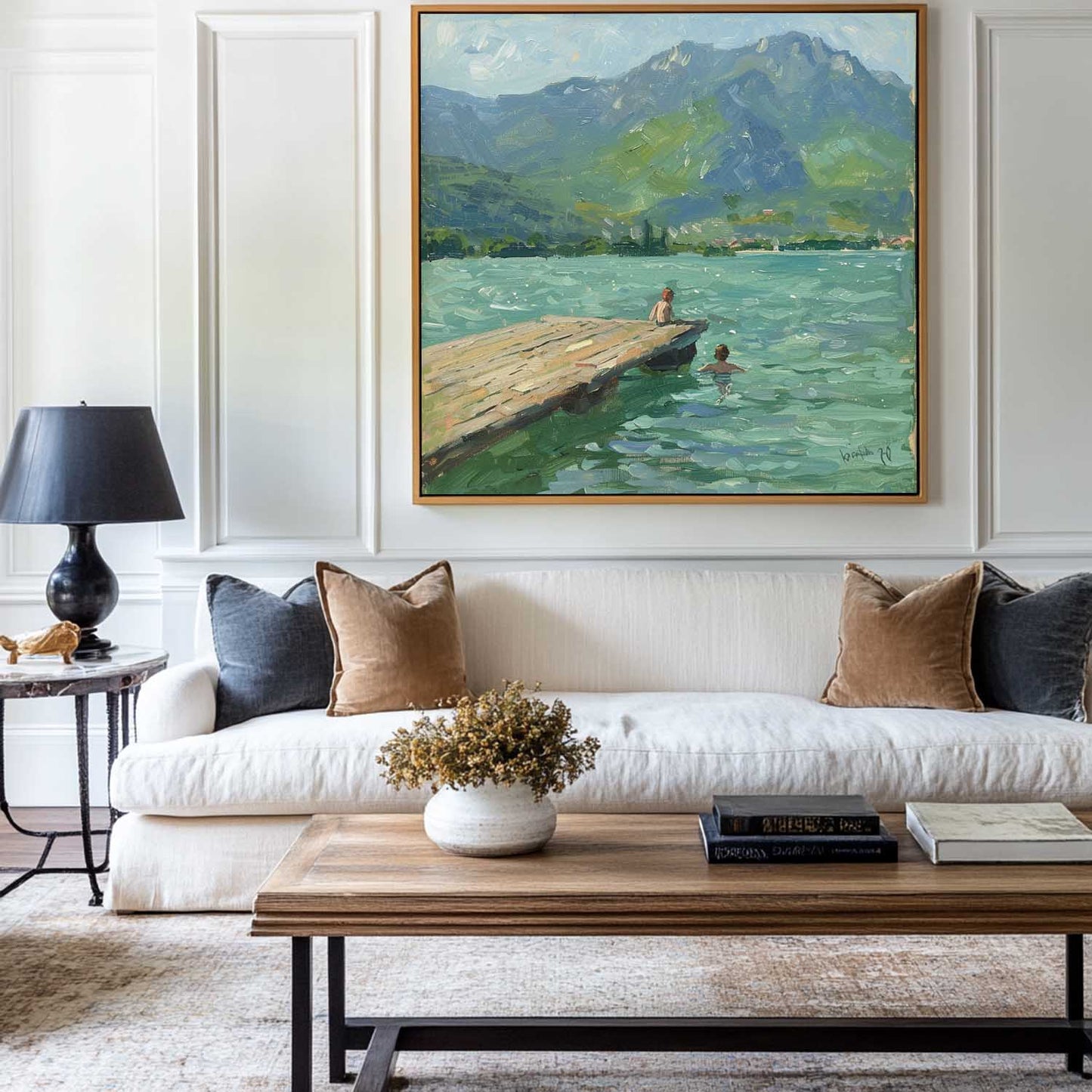 Minimalist Blue Ocean Painting CM#137