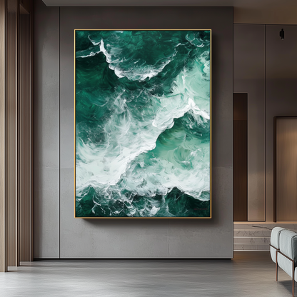 Green Hues Abstract - Nature Inspired Modern Painting