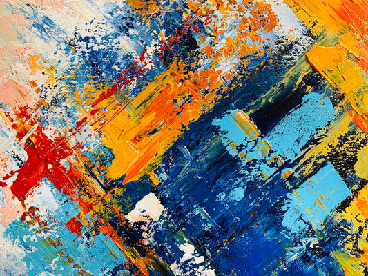 Vibrant Abstract Acrylic Painting