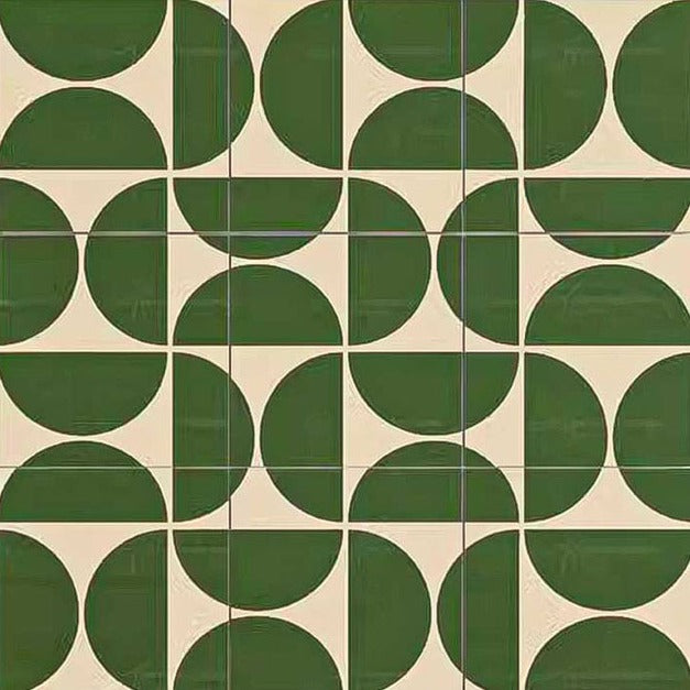 Green Geometric Abstract Acrylic Art