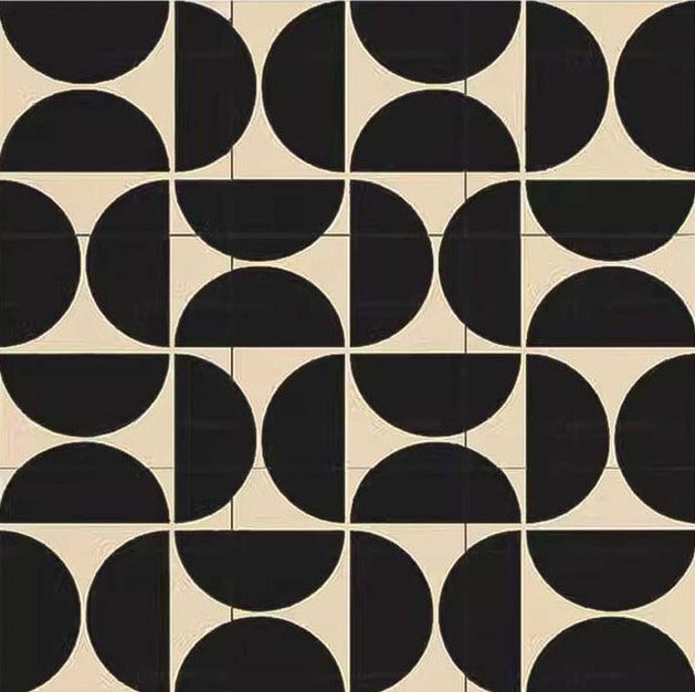 Bold Black and Beige Geometric Art