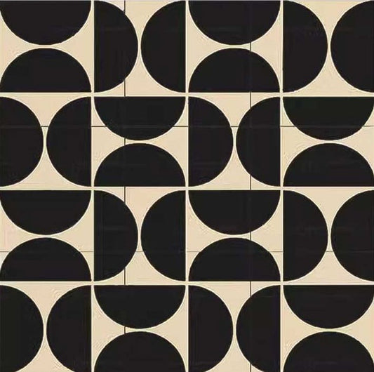 Bold Black and Beige Geometric Art