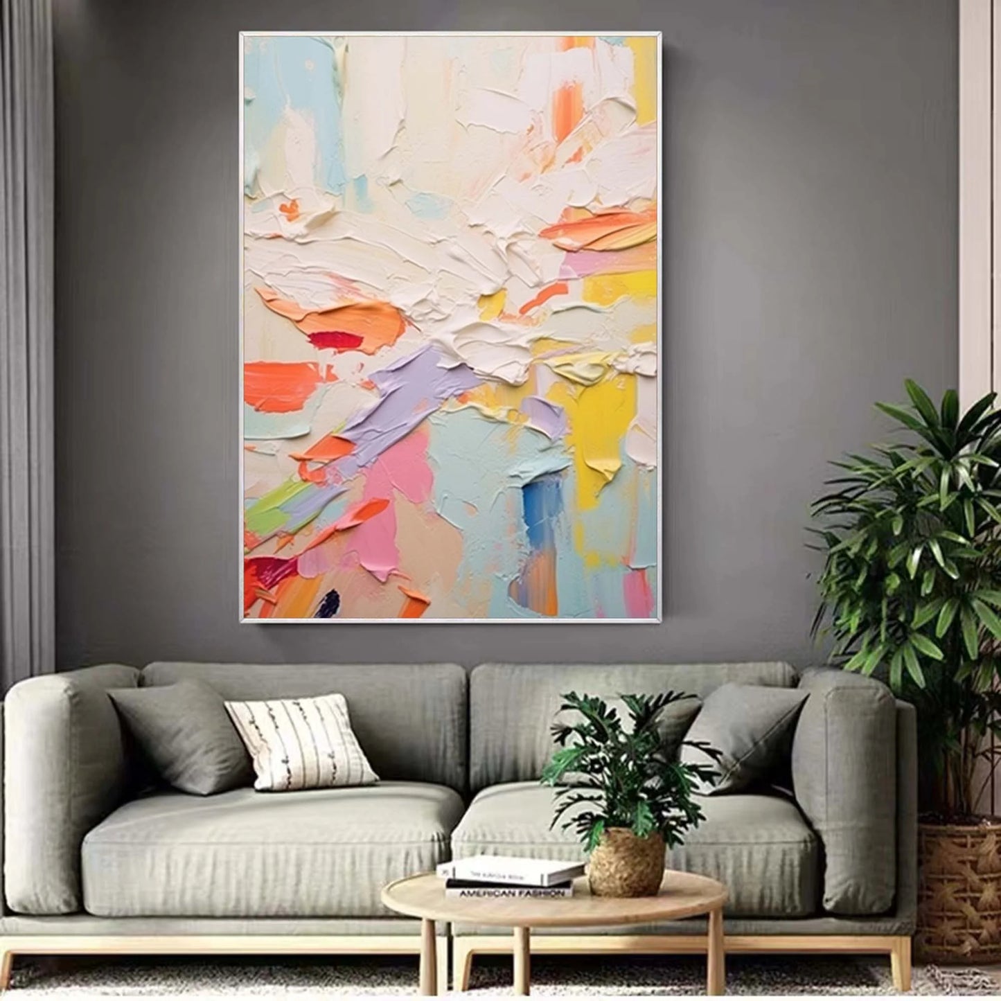 Pastel Abstract Acrylic Painting