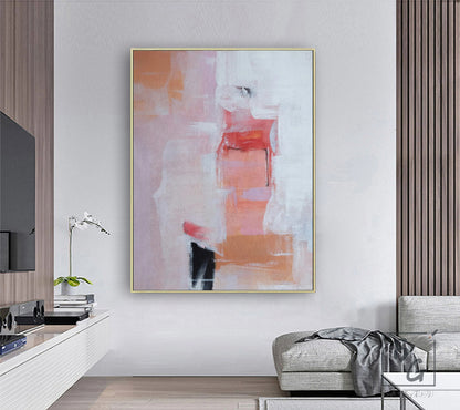 Pastel Hues Abstract Acrylic Painting