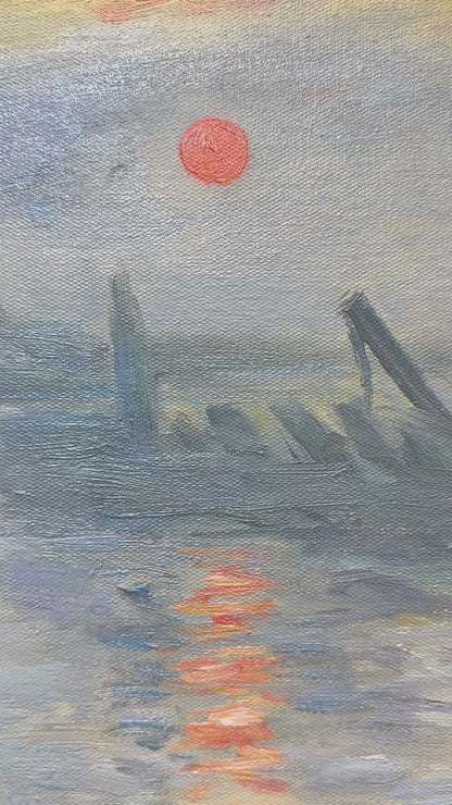 Claude Monet Impression Sunrise Oil Painting