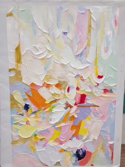 Texture White Abstract Painting TA#154
